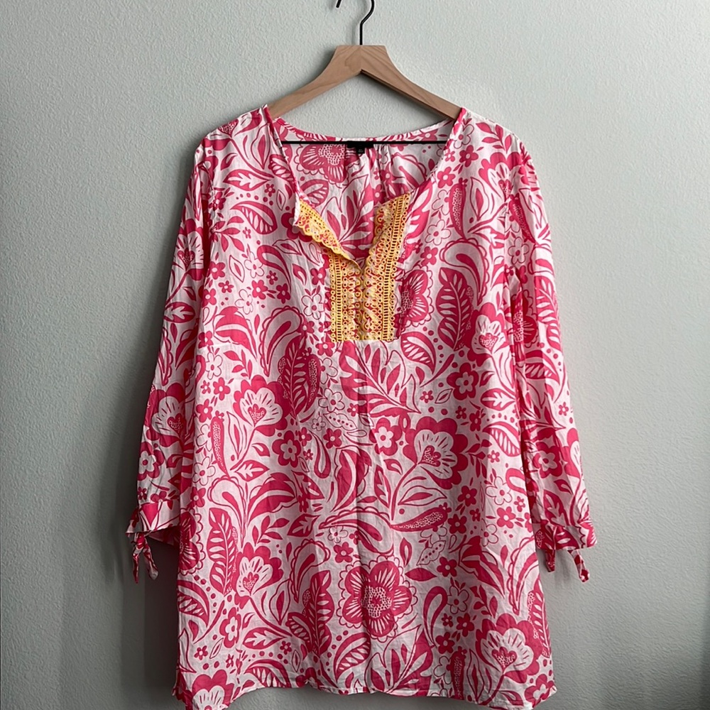 Chico’s Pink Floral Tunic